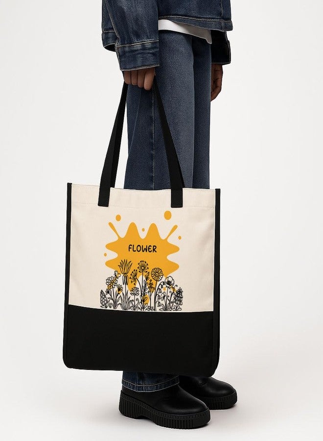 TrendoPrint Eco-Friendly Jute Tote Bag for Women | Reusable Shopping Bag with Sturdy Handles | Large Capacity Multipurpose Handbag for Grocery, Office, Travel & Daily Use (JB39) - Image 3